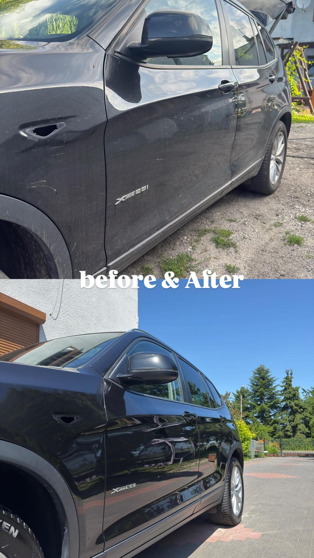 BMW X3 – karoseria przed i po